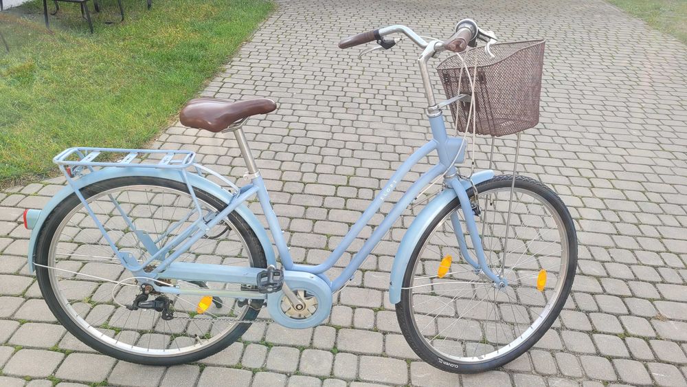 Rower damka z koszykiem koła 28"