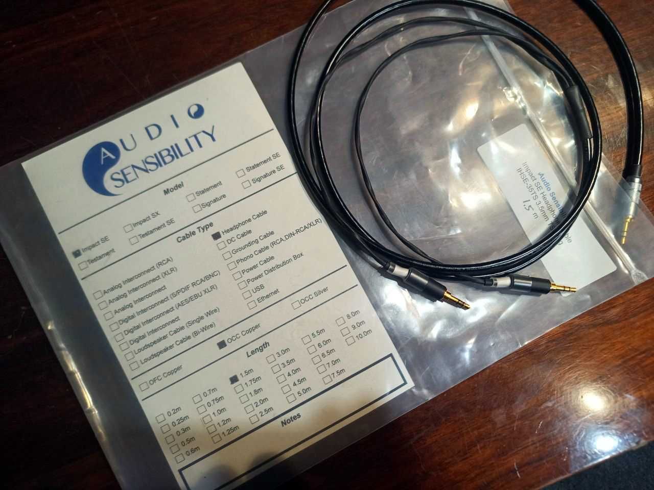Kabel Audio słuchawkowy Audio Sensibility Impact SE OCC Copper Fioo