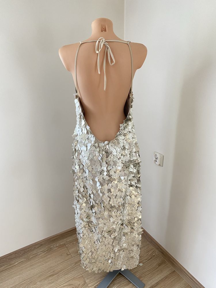 Sukienka cekinowa Asos rozmiqr 38 wesele impreza
