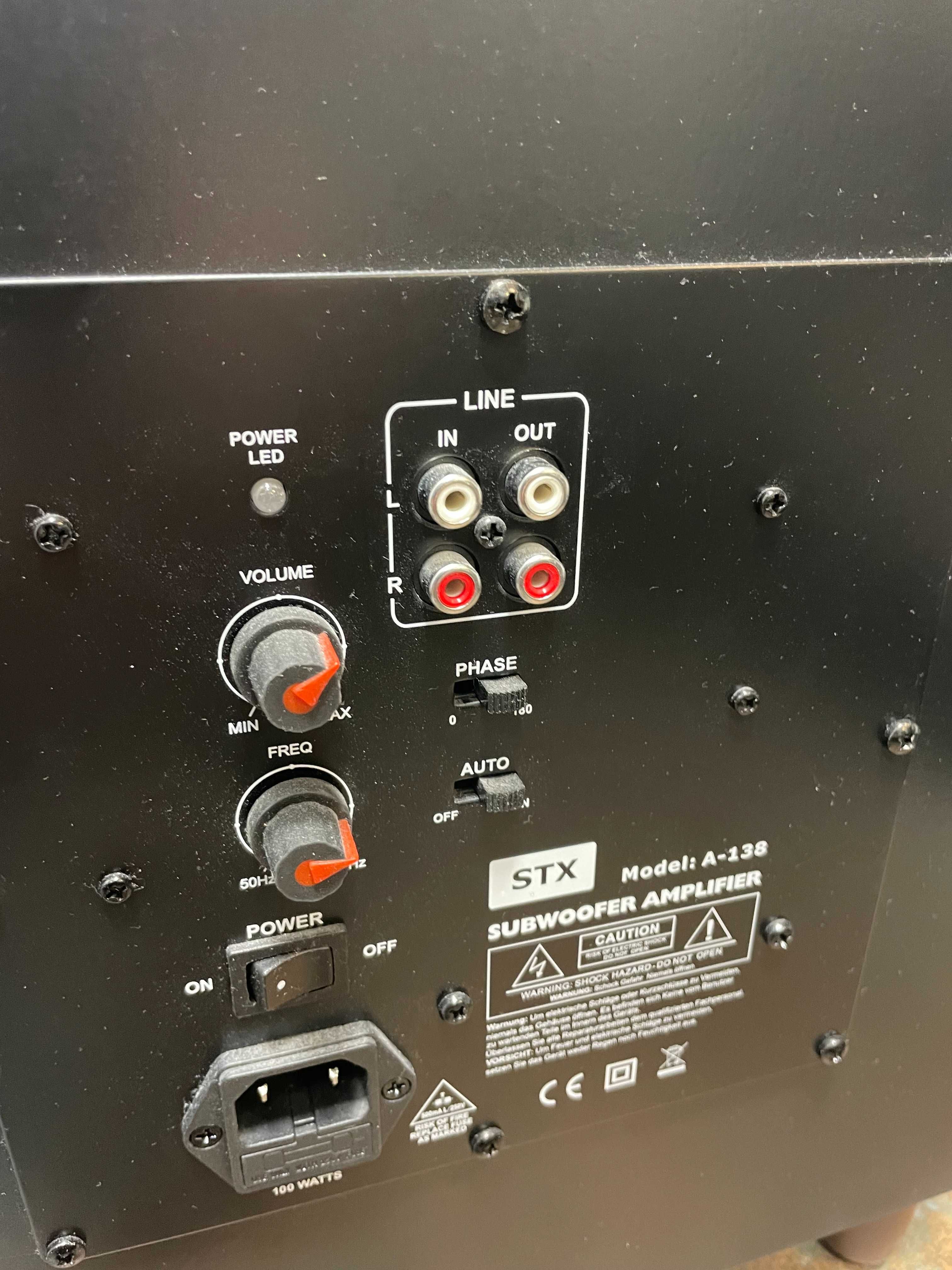 Kino domowe  głośnik centralny subwoofer bas końcówka