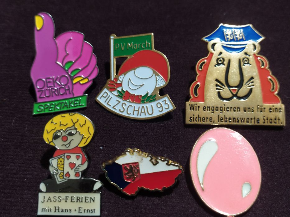 Значки тяжёлые набор 6 шт