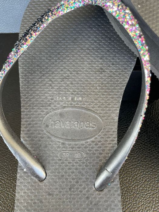 Havaianas glitter senhora plataforma alta