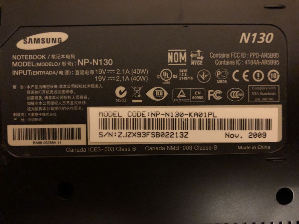 Laptop SAMSUNG NP-N130