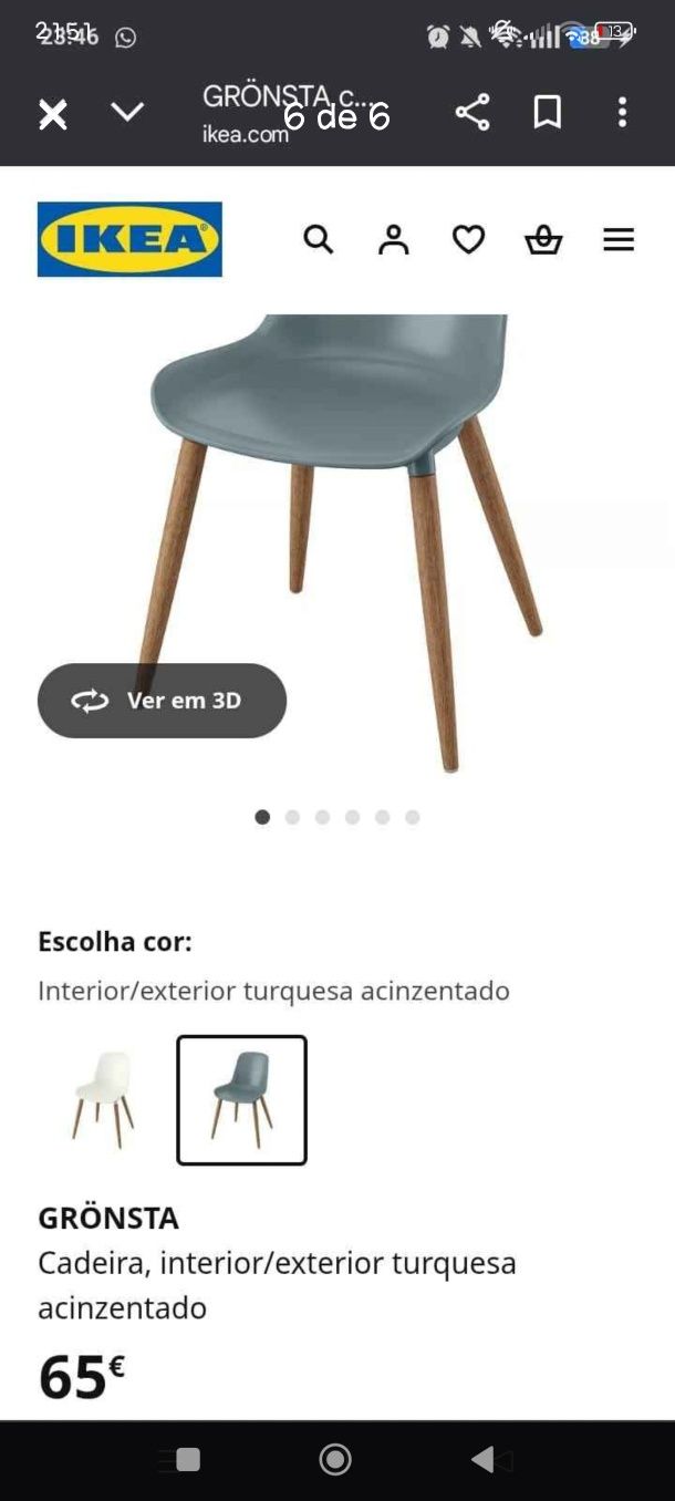 Mesa e cadeiras IKEA