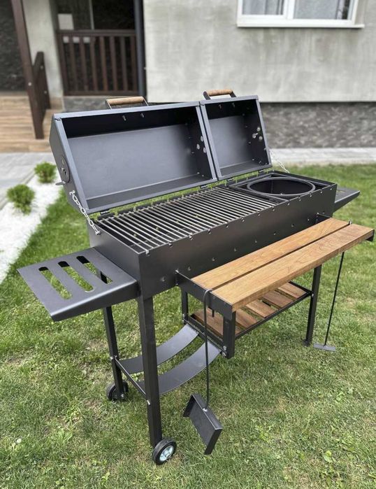 НОВИНКА / Мангал з кришкою метал 5 мм ПОСИЛЕНИЙ