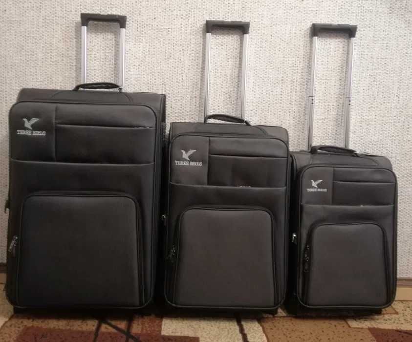 Чемодан дорожный валіза на два колеса Three Birds 6095 "S", "M", "L".