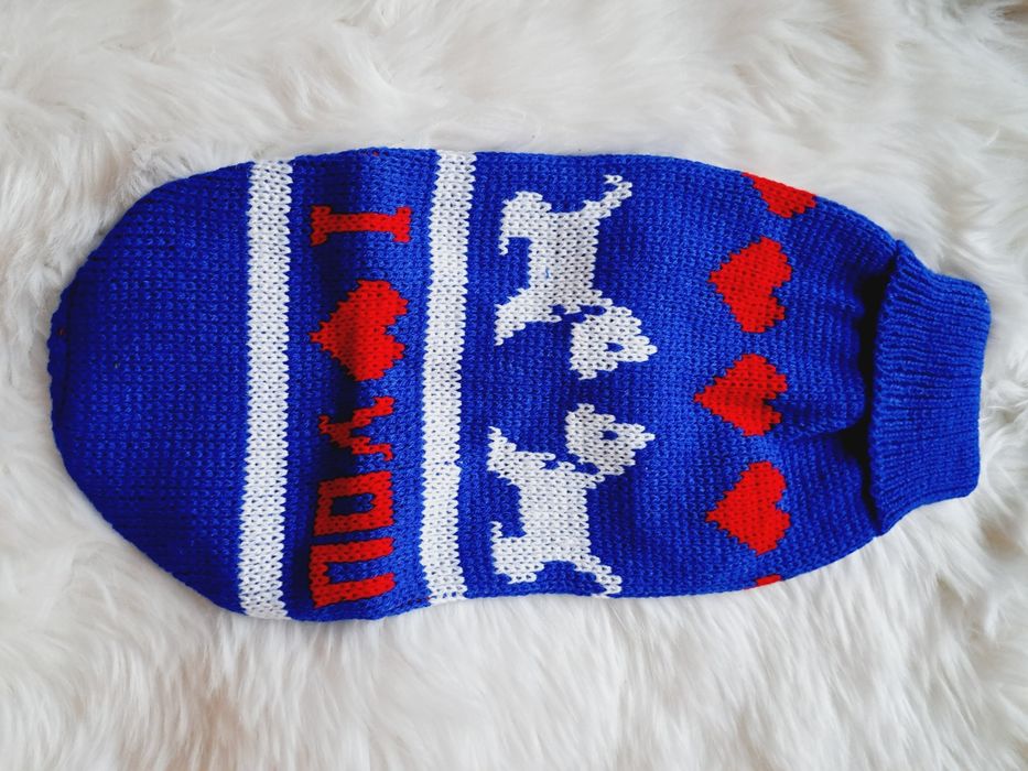 Nowy sweterek dla psa lub kota granatowy