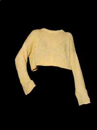 Swetr żółty krótki