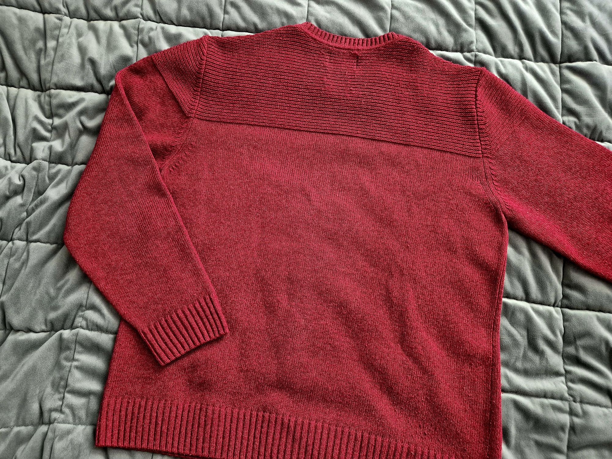 sweter męski XL bordowy