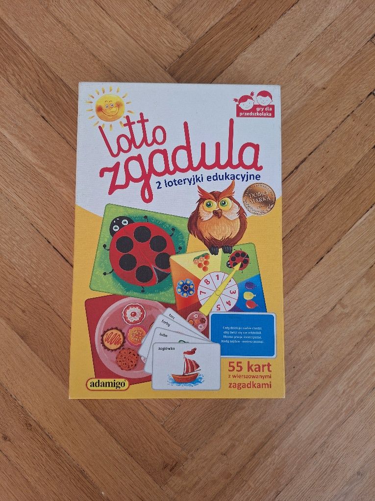 Adamigo Lotto Zgadula gra dwie loteryjki edukacujne