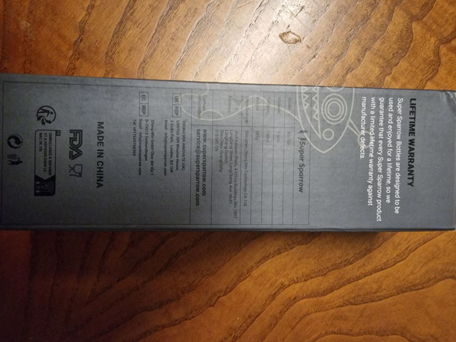 Garrafa Desportiva Super Sparrow 750ml - Tritan (NOVA)