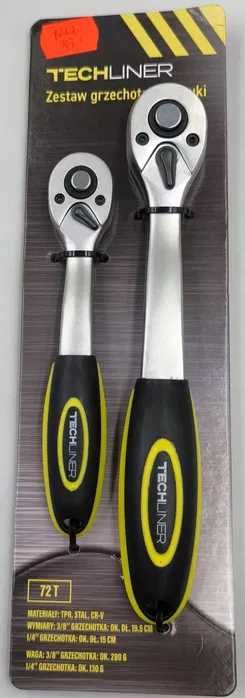 NA LEWARA nowy zestaw grzechotek 2 szt TECHLINER 72T - 3/8 i 1/4