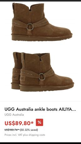 Ugg Australia ботинки чёрные