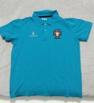 Polo azul LACATONI com símbolo da FPF