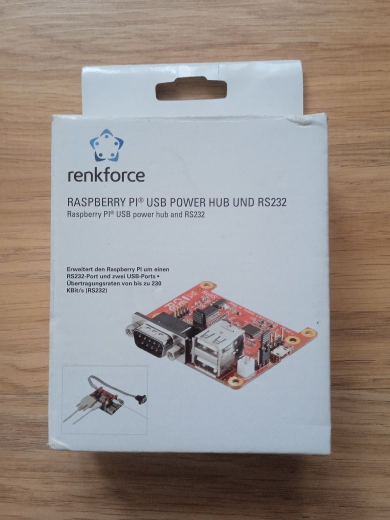 Raspberry pi USB power hub und rs232