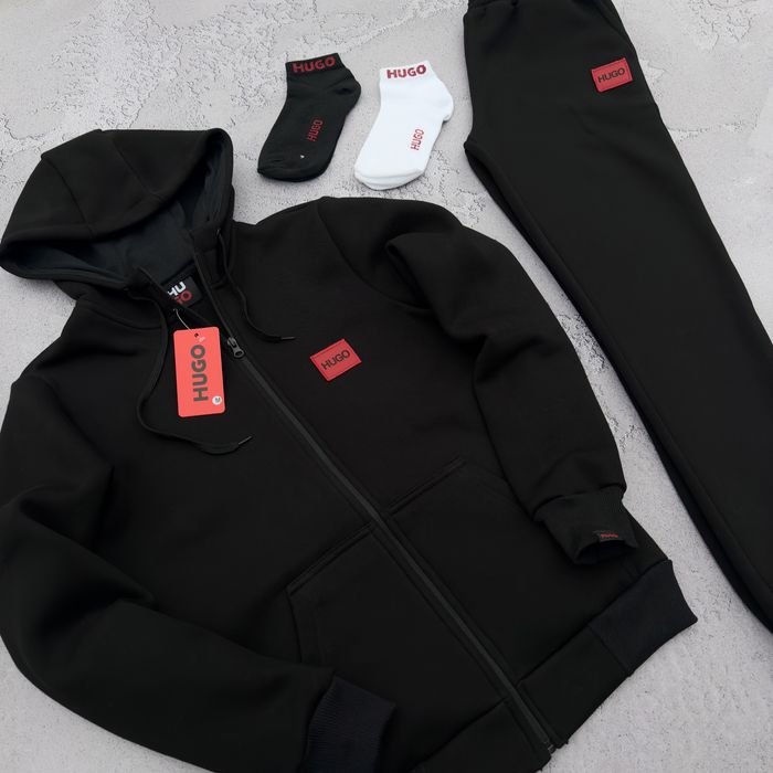 Костюм HUGO ЗИМА: зіп худі-штани  2 пари шкарпеток у подарунок