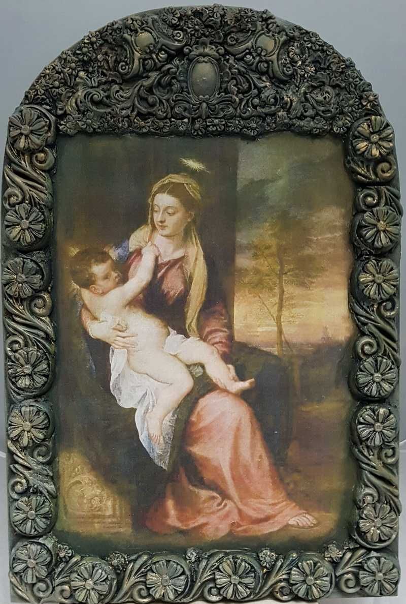 Obraz  na desce - 12. Madonna z Dzieciątkiem Tiziano Vecelli