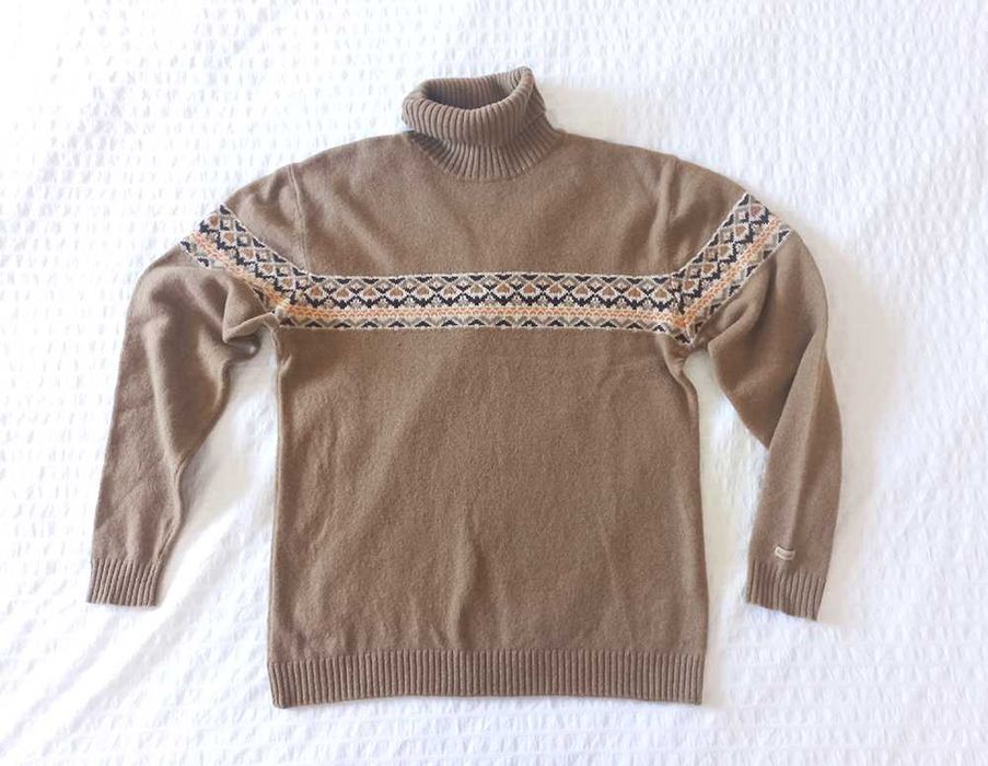 Camisola Gola Lã Castanho-Claro L Columbia