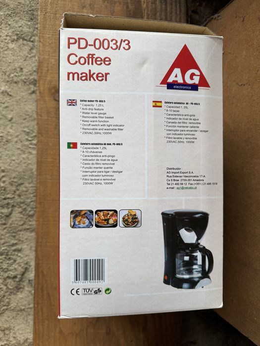 Máquina de Café AG PD-003/3 – Nova na Caixa