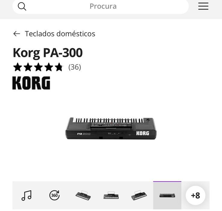 Vendo Korg PA-300 C/Novo