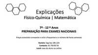 Explicações Fisico-Quimica e Matemática Online/Presencial
