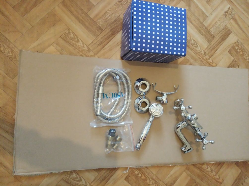 Bateria retro wannowa ruchoma wylewka.