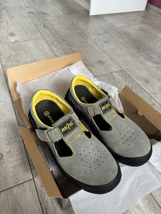 buty robocze z blachą zamszowe