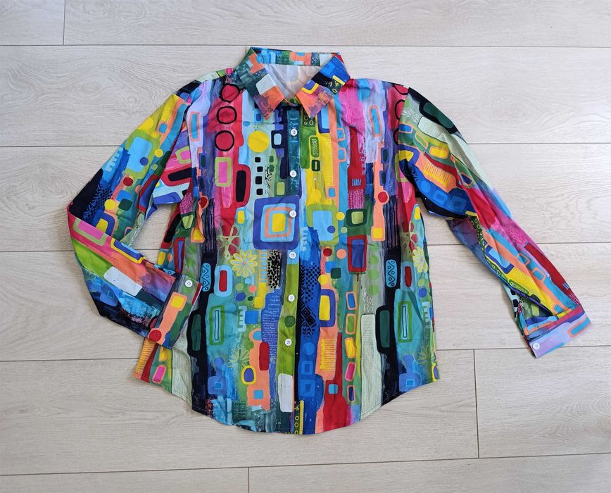 Piękna kolorowa koszula boho etniczna abstrakcyjna
S / 36