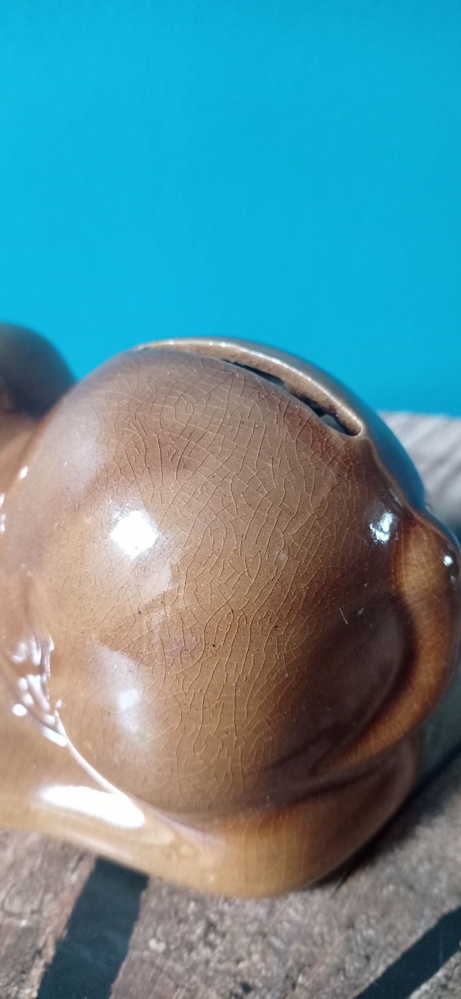 Vintage ceramiczny piesek skarbonka