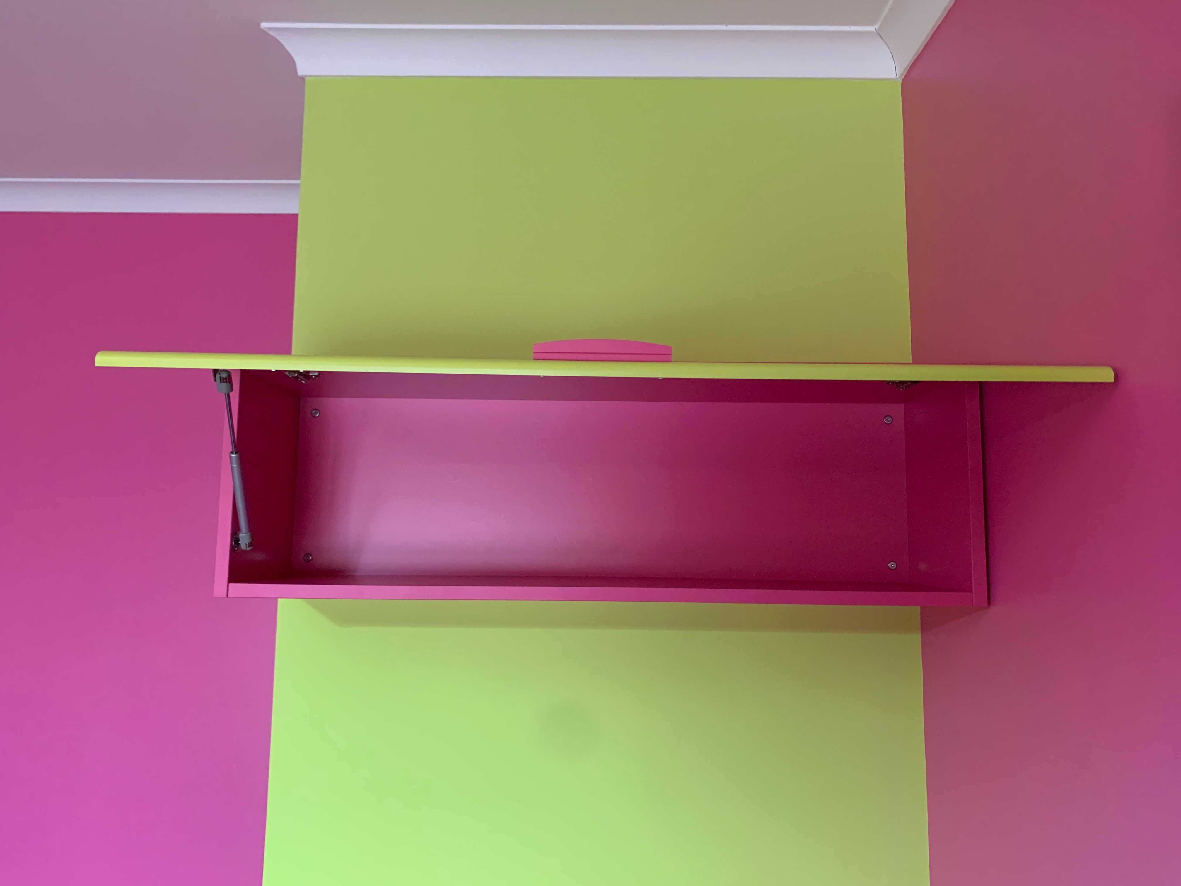 Móvel Arrumação de Parede Rosa e Verde - Incasa Design Kids