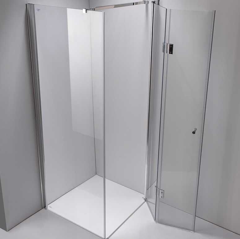 Kabina prysznicowa drzwi podwójne, składane, uchylne 90 x 90 cm