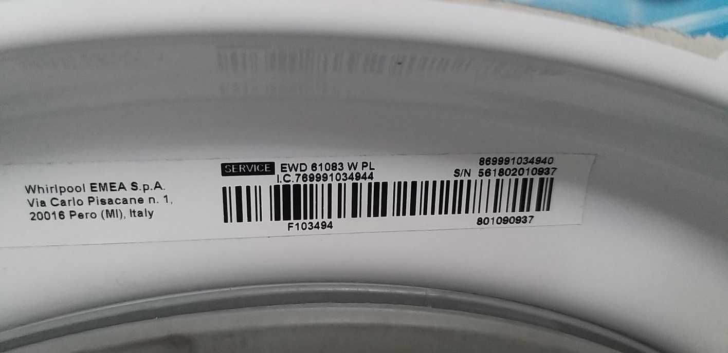 Pralka Indesit EWD 610 83 na części