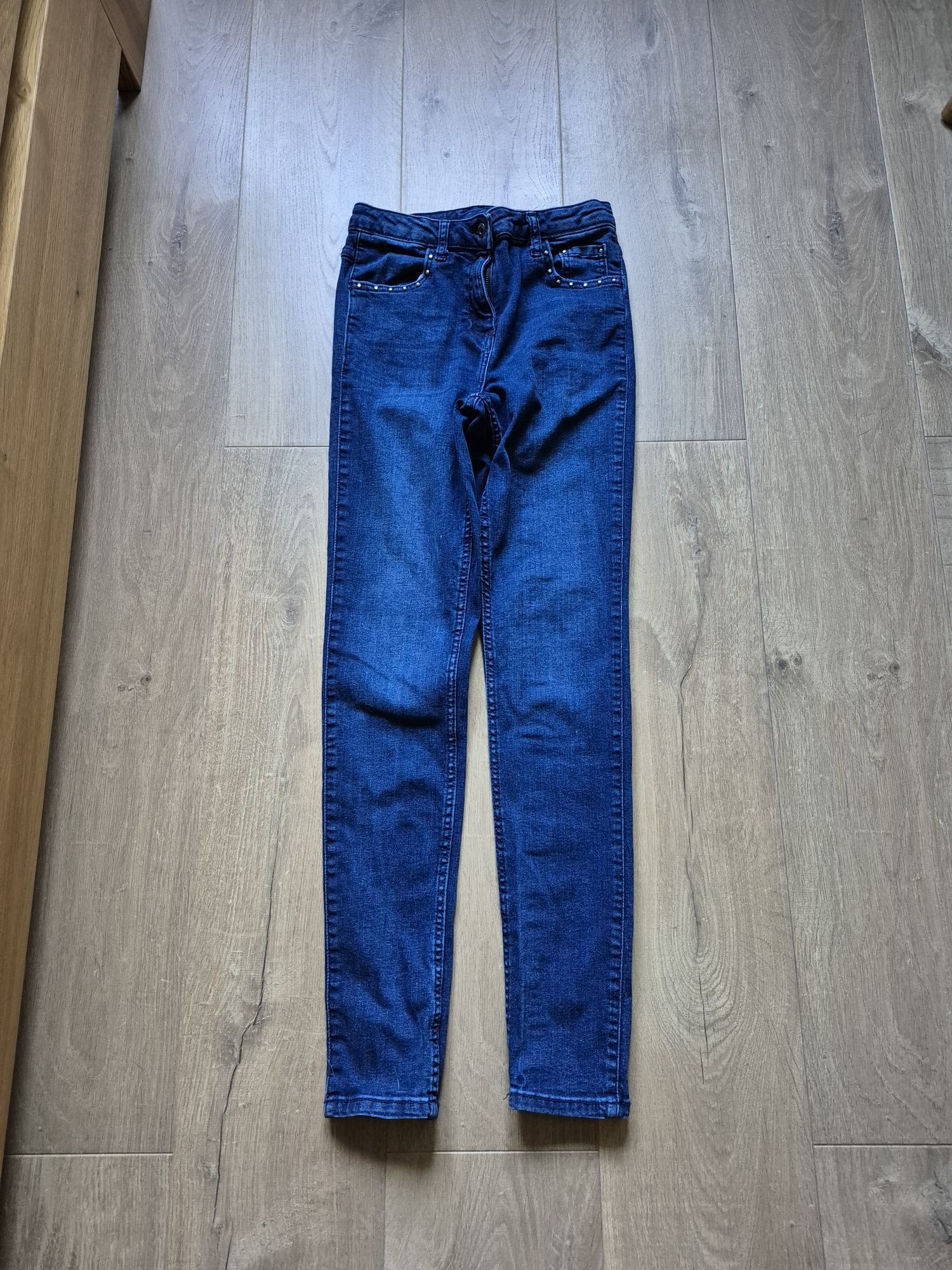 Jeansy granatowe, rurki, Coccodrillo r 158