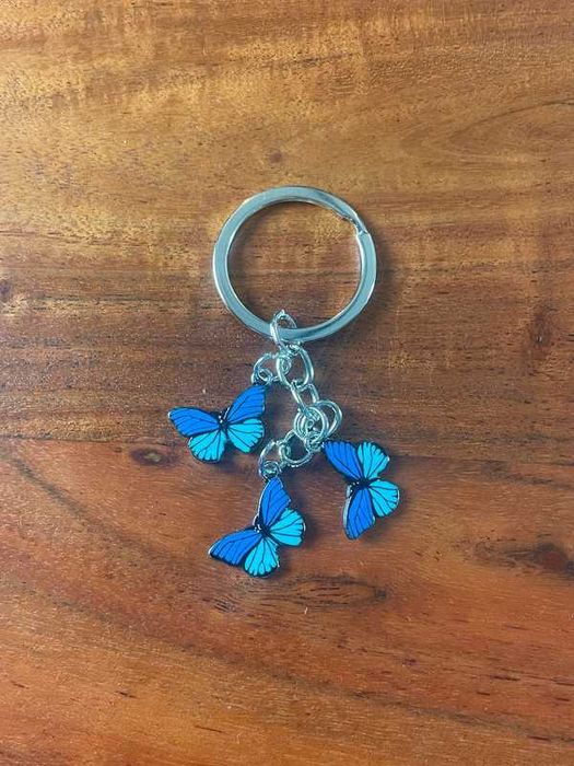 Brelok motylki aesthetic retro vintage indie kid, blue, stylowy