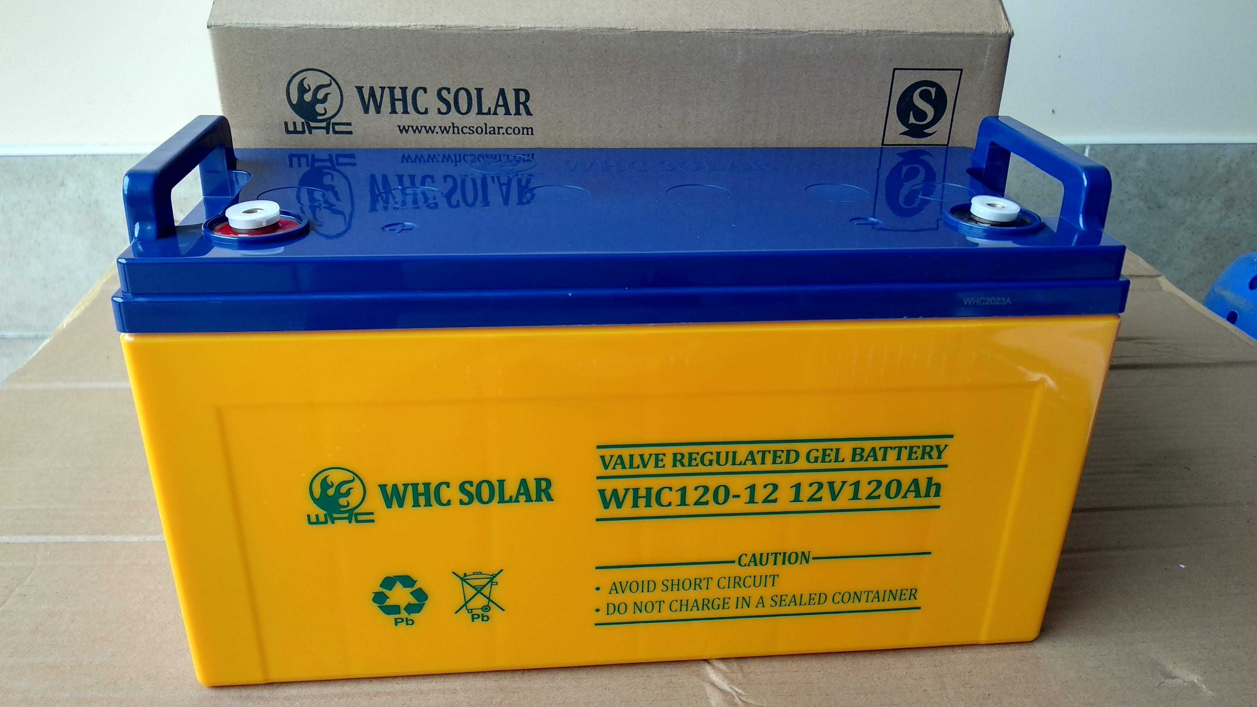 Гелевий тяговий акумулятор WHC Solar Gel battery 12V 120Ah ДБЖ інверто