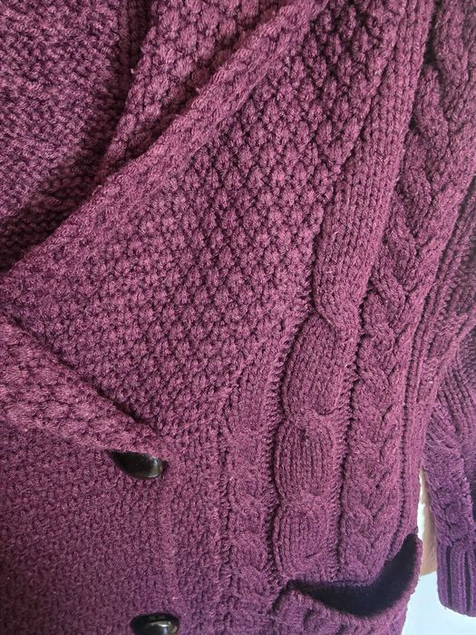 Pack Casacos de malha inverno - bege e roxo