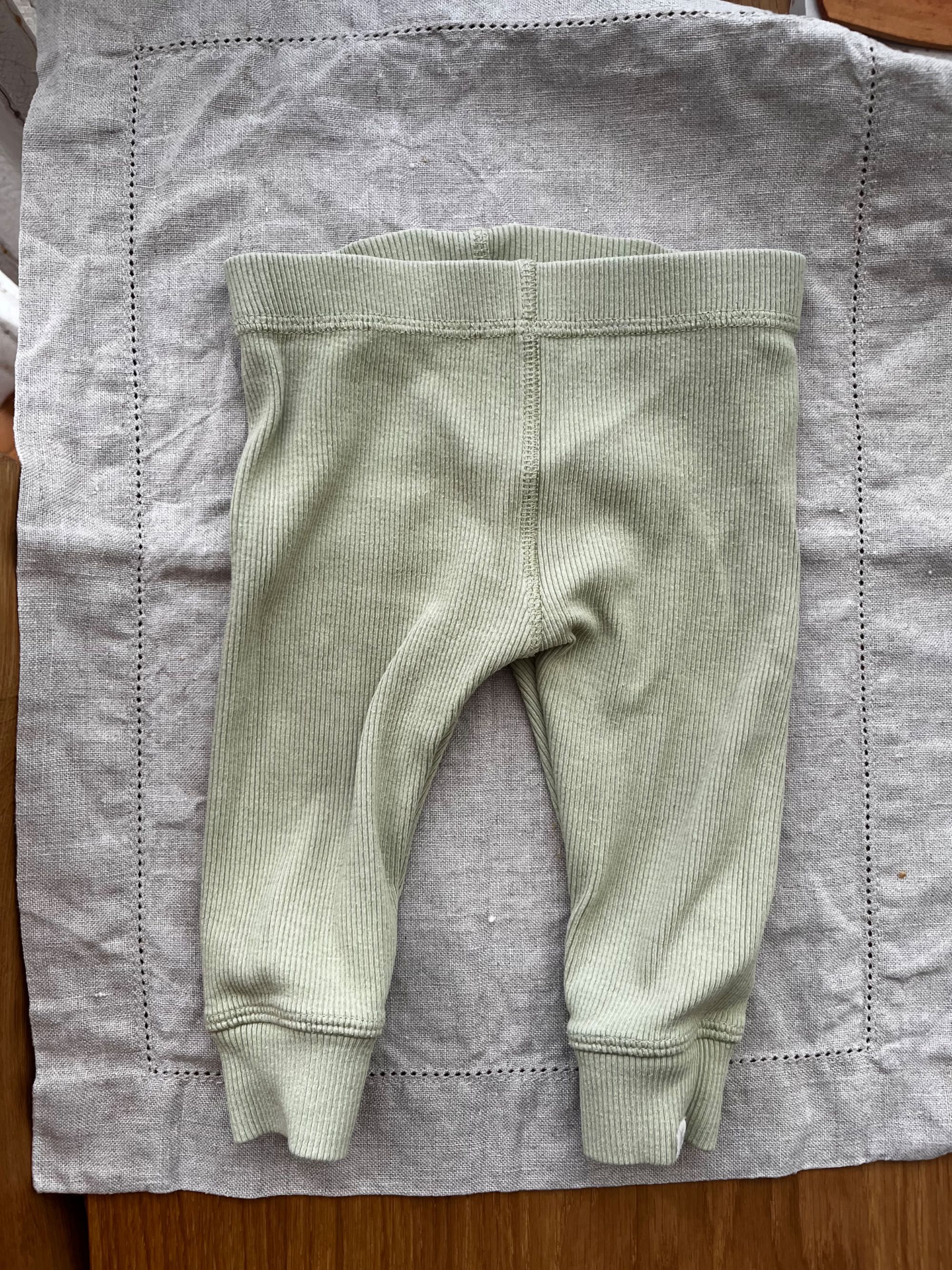 Legginsy prążkowane niemowlece Zara jasnozielone 68
