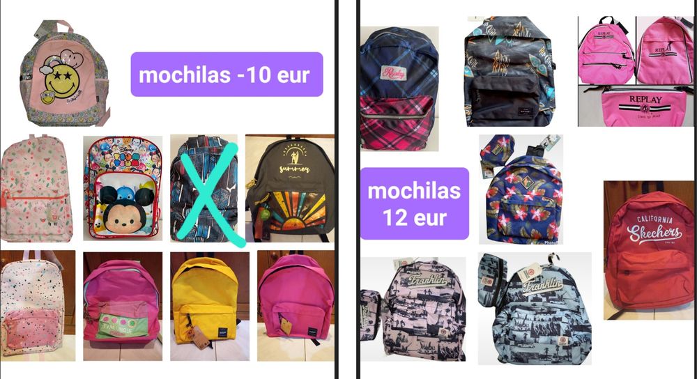 Lancheiras e mochilas novas
