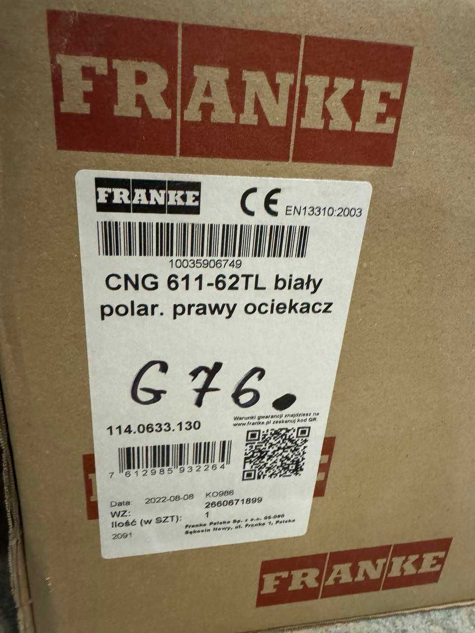 Zlewozmywak Franke 611-62TL Biały Polar, nowy OKAZJA