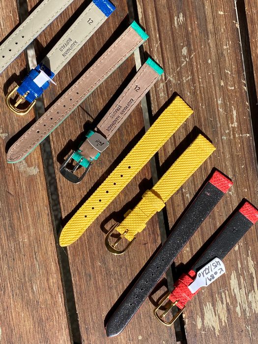 Zestaw czterech pasków do zegarków damskich 12mm