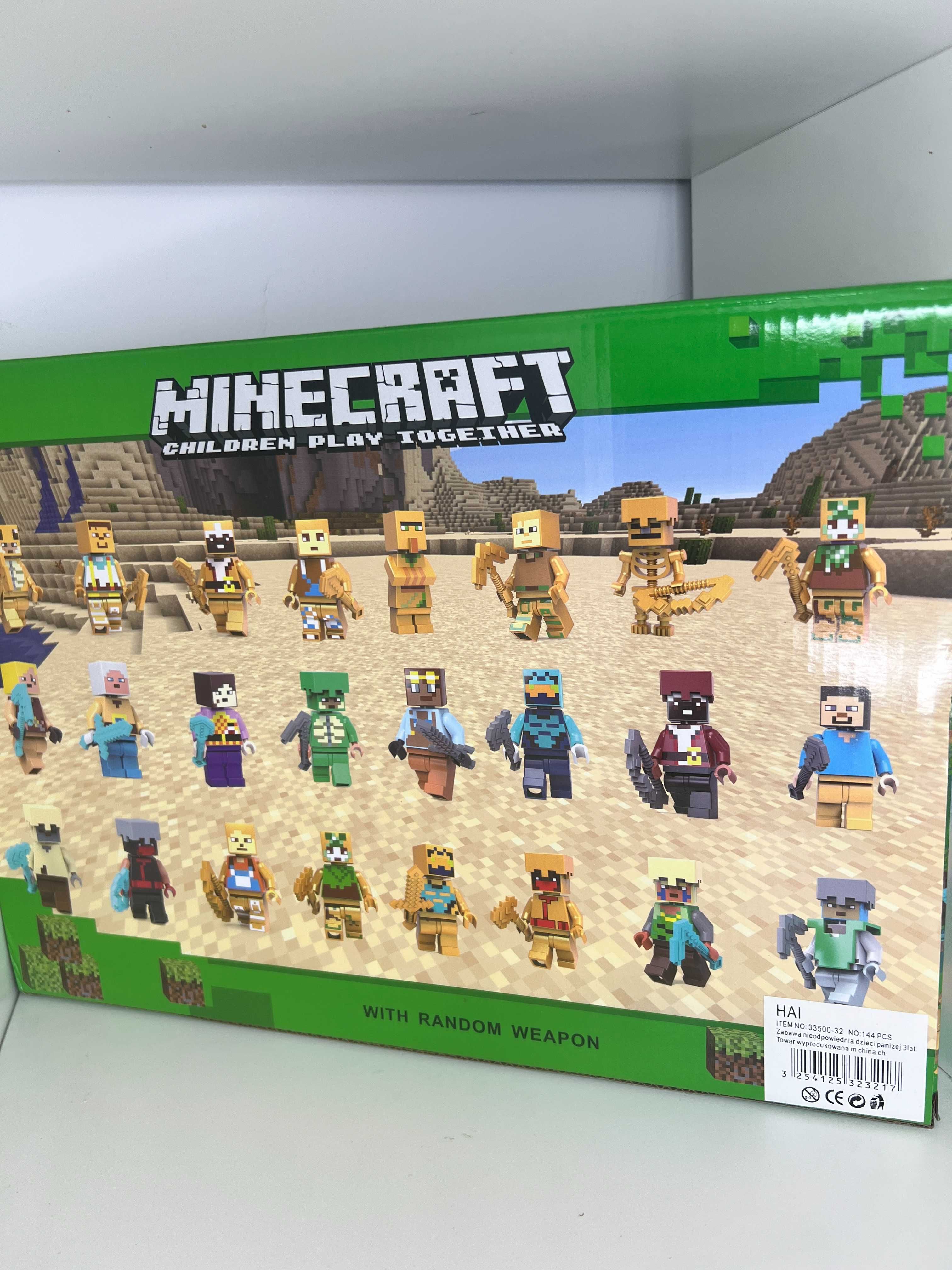 24 szt Ludzików Minecraft Klocki akcesoria Warden Bedrock gold