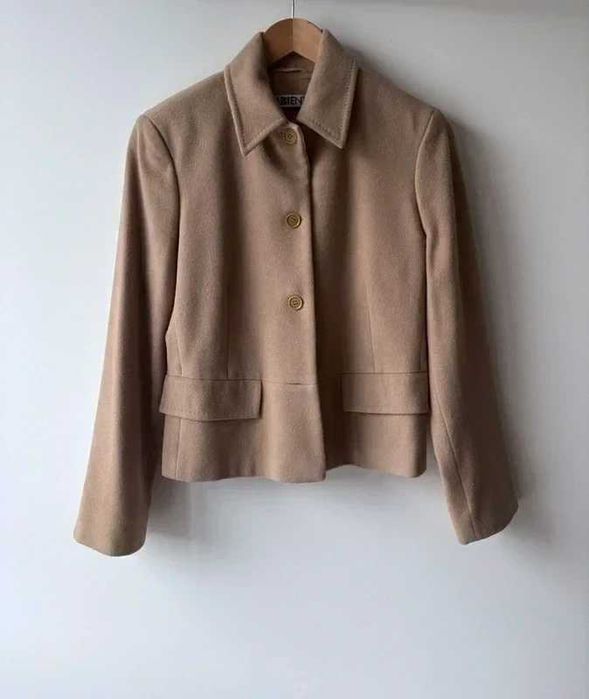 Kurteczka kurtka retro vintage brązowa M wełniana angora 38 Ambiente