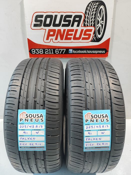 2 pneus semi novos 225-45R17 Falken - Oferta dos Portes