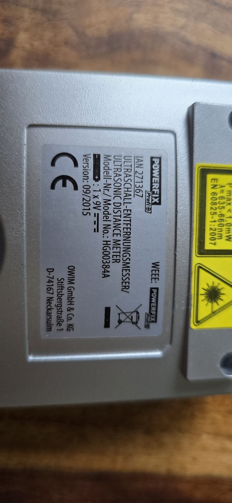 Dalmierz ultradźwiękowy z laserem POWERFIX