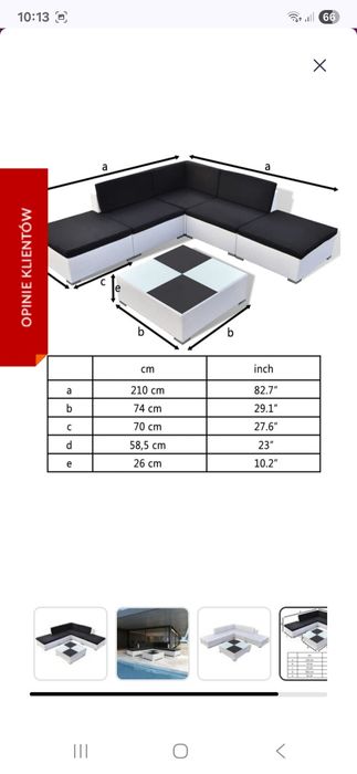 Zestaw mebli ogrodowych vidaXL modułowe w bardzo dobrym stanie