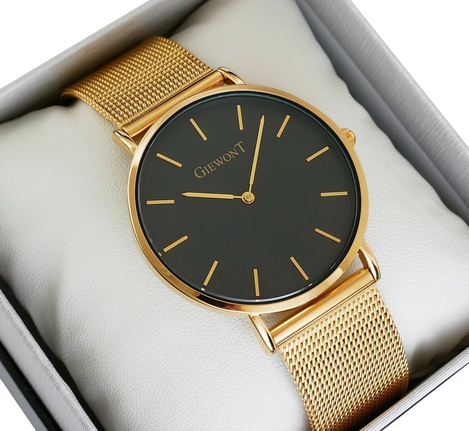 zegarek damski giewont harmony gw1970-2 black/gold effect