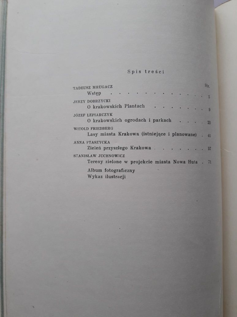 Jerzy dobrzycki zieleń Krakowa 1955 rok