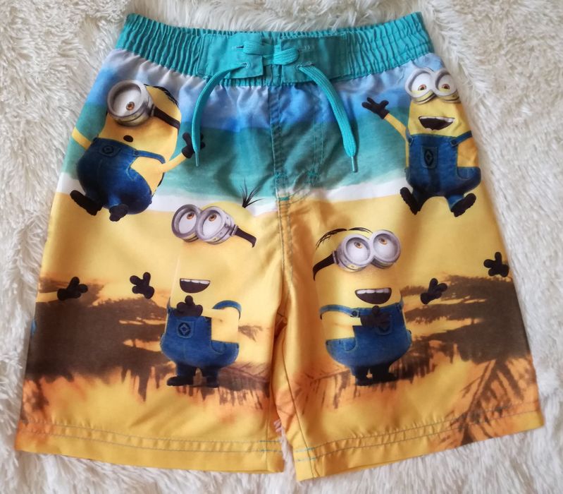 Śliczne, krótkie spodenki chłopięce na lato, do kąpieli Minionki