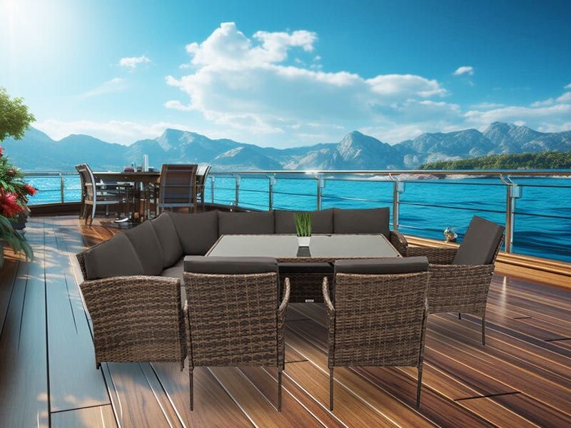 Meble ogrodowe NAROŻNIK XXL Taras komplet WYPOCZYNKOWY technorattanHIT