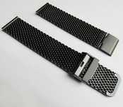 Bransoleta mesh czarna pvd 18 20 22 i 24mm